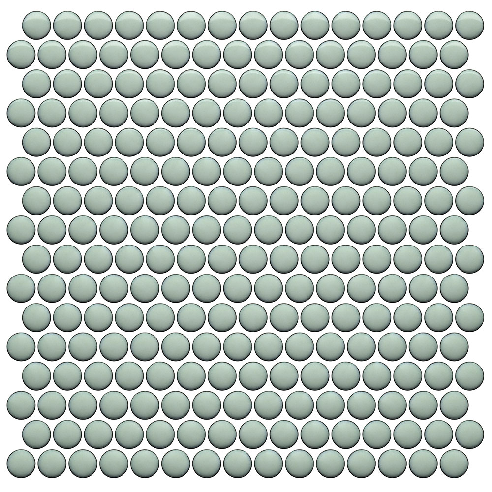 Roca Tile - CC Mosaics BG mint green penny round