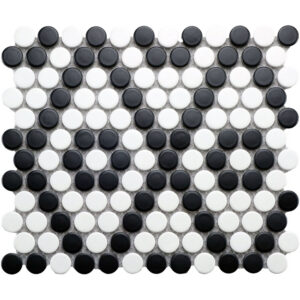 Roca Tile - CC Mosaics Black & White matte