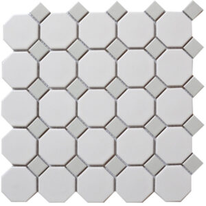 Roca Tile - CC Mosaics Snow White & Gray