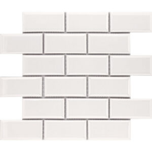 Roca Tile - CC Mosaics White bright brick beveled