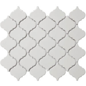 Roca Tile - White bright - 12x12 - lantern mosaic