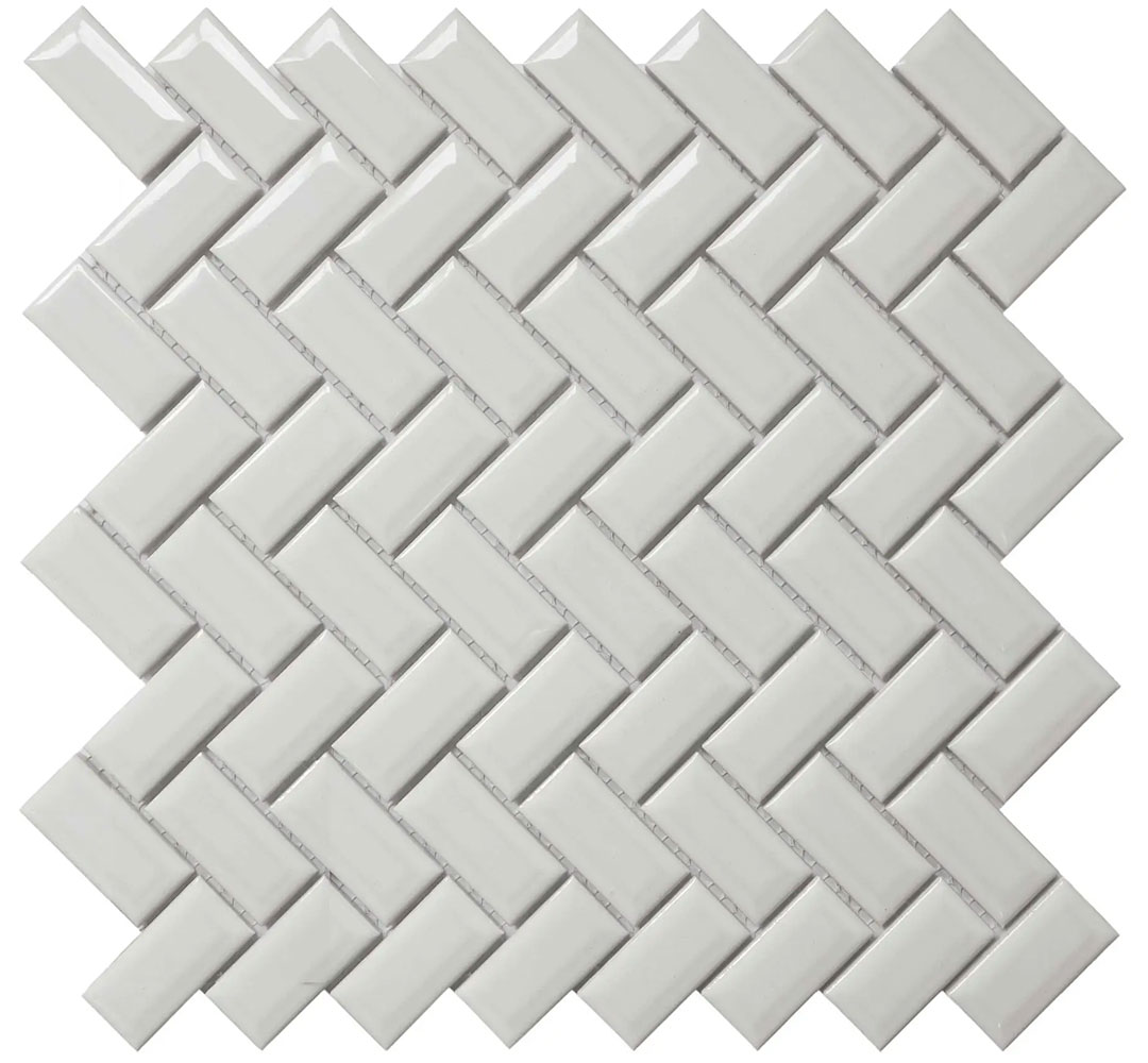 WHITE BRIGHT 12X12 DIAMOND HERRING