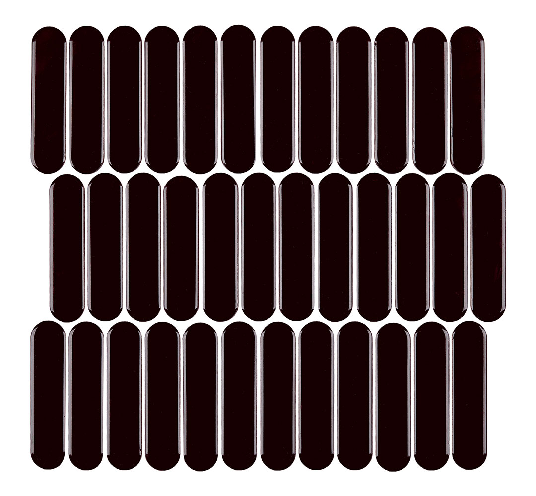 BG BLACK OVAL 12X12