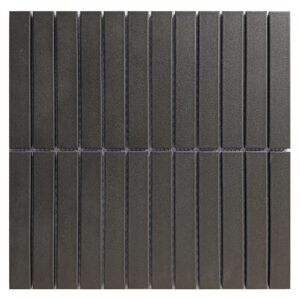 BLACK MATTE 12X12 STACKED 1x6