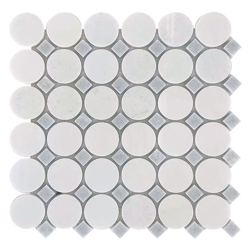 BLUE MIX THASSOS 12X12 CIRCLE