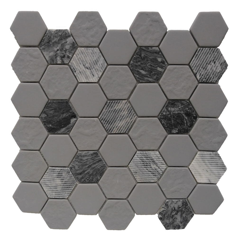GRAY GRANITE MATTE 12X12 HEXAGON