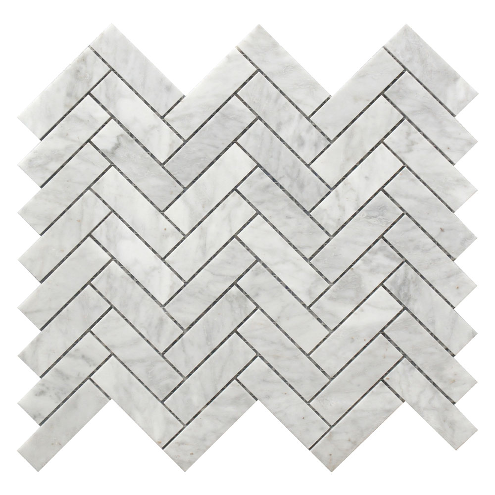 MARBLE CARRARA POL 12X12 HERRINGBONE