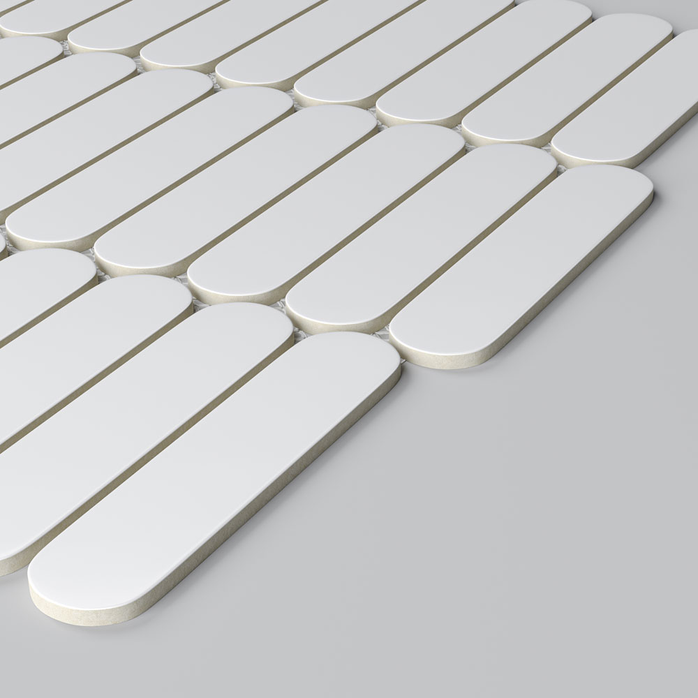 WHITE BRIGHT 12X12 OVAL 1X4