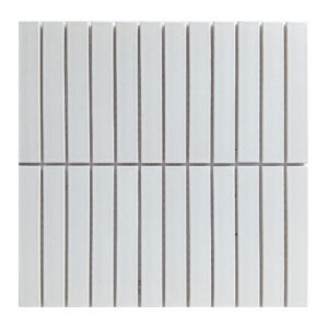 WHITE MATTE 12X12 STACKED 1x6