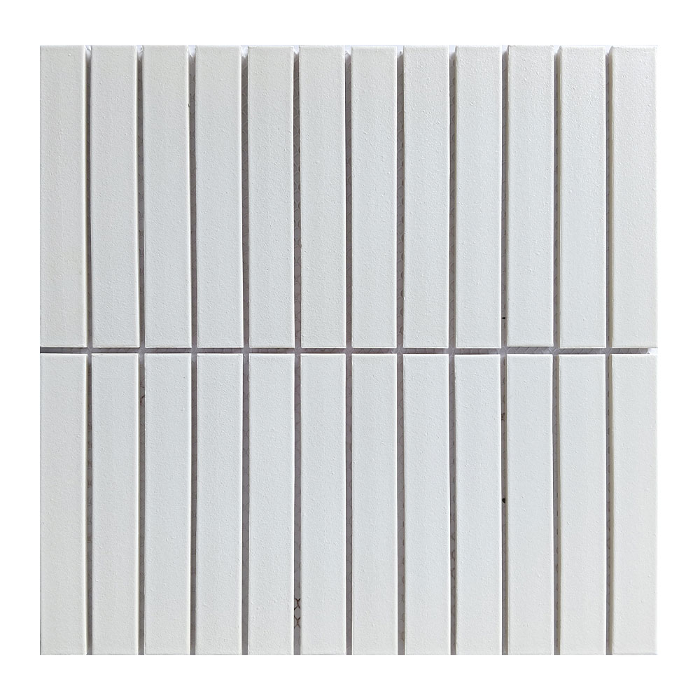 WHITE MATTE 12X12 STACKED 1x6
