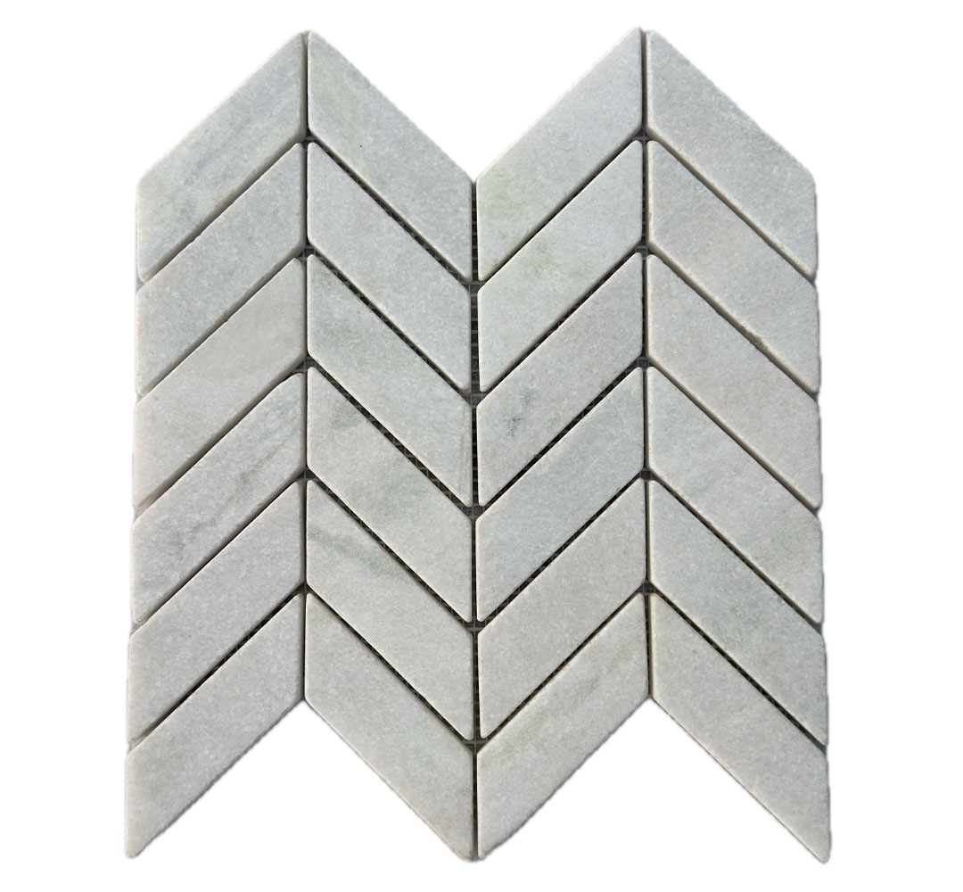 PLATINUM WHITE CHEVRON 12X12