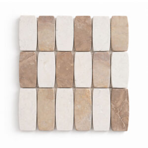 WHITE CAPUCCINO - 2X4 - OVAL - 12X12
