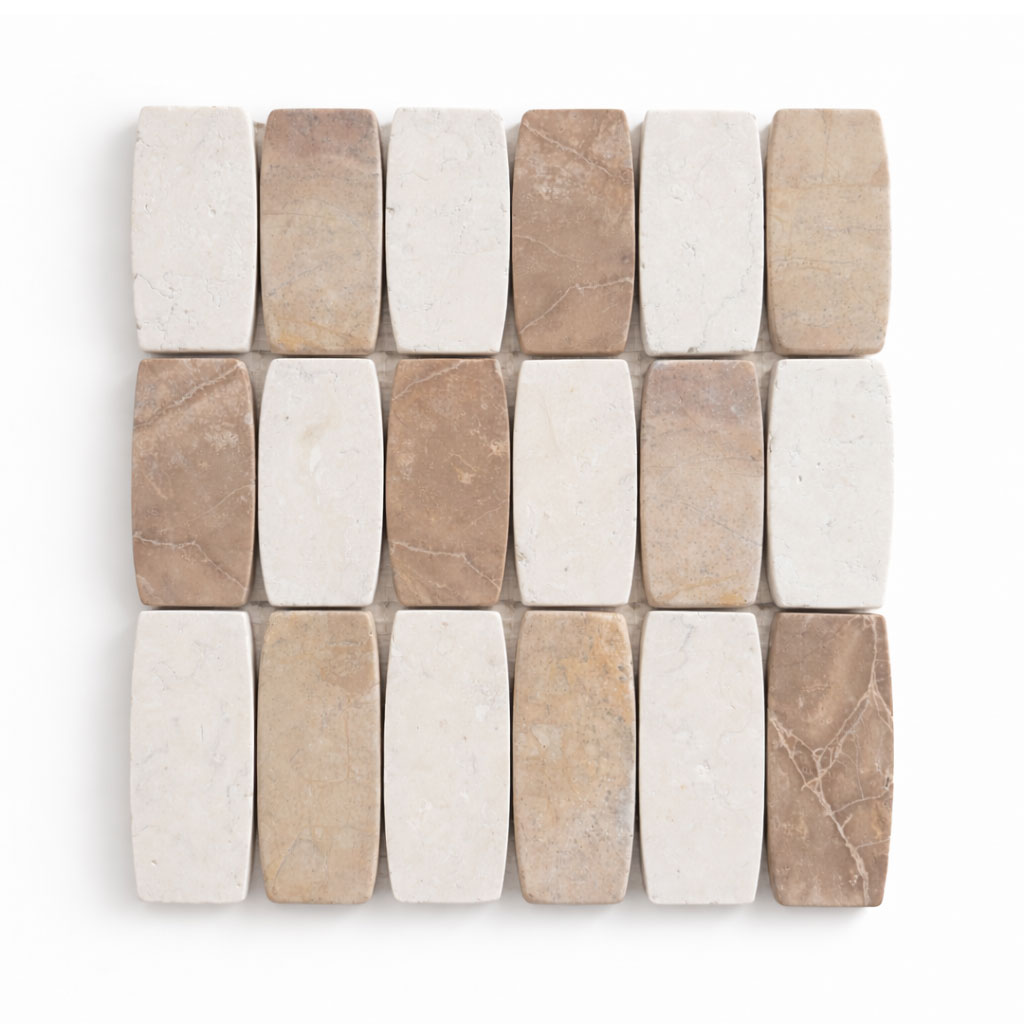 WHITE CAPUCCINO - 2X4 - OVAL - 12X12