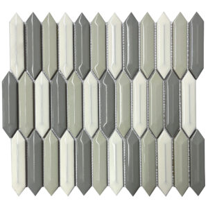 MG WHITE 3D PICKET 12X12 MOSAIC